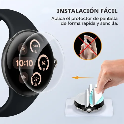 Vista 4 de EGV Paquete de 6 protectores de pantalla para Google Pixel Watch 5/4/3