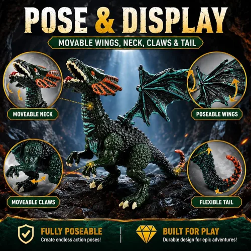 Vista 5 de [12 unidades] Deluxe figuras de dragón 3D realista – Puzzles Figura de dragón en huevos regalitos de Fiesta para niños juguete (5-pulgadas)