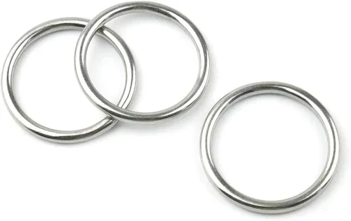Vista 3 de 20 anillos redondos soldados de acero inoxidable 304 para cinturón de campamento, correas de perro, accesorios de equipaje