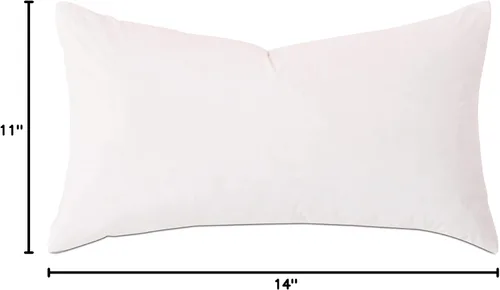 Vista 8 de Relleno de almohada rectangular de lujo hipoalergénico de 11 x 14 pulgadas, mezcla de poliéster y plumas esponjosas, 100% algodón batista, nunca