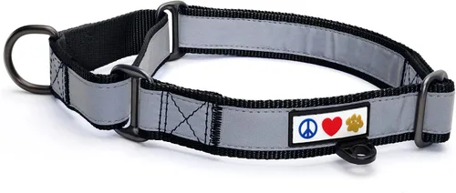 Vista 29 de Pawtitas Collar de perro Martingala personalizado reflectante reflectante bordado nombre personalizado número de teléfono ajustable para cachorros