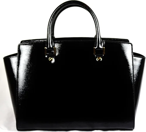 Vista 3 de Michael Kors Selma Large Top Zip Satchel Piel - Negro