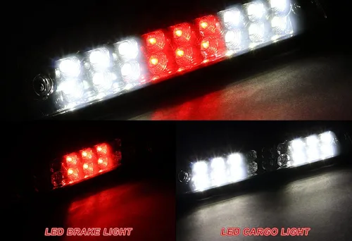 Vista 2 de 18-LED lente humo tronco tercera luz de freno luz trasera compatible con Ford F-150 2009 - 2014, reemplaza OEM # AL3Z13A613E , FO2890104, 2010 2011