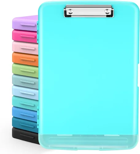 Vista 26 de Sooez Portapapeles con almacenamiento, tableros de clip de alta capacidad de 8.5 x 11 pulgadas con almacenamiento, carpeta de portapapeles