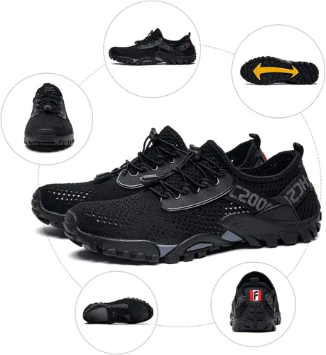 Vista 6 de SOBASO Zapatos de agua para mujer, secado rápido, senderismo, natación, playa, río, zapatos para pesca, deportes acuáticos, buceo, vela, viajes