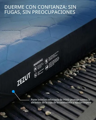 Vista 3 de Colchón de aire 3 en 1 para cama de camión, manta móvil, sábana bajera