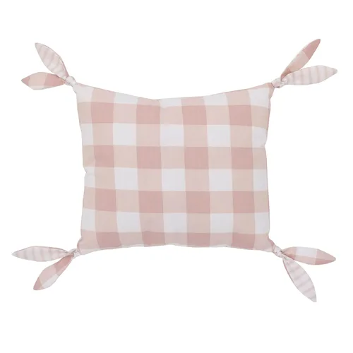 Vista 3 de NoJo Farmhouse Chic Almohada decorativa rosa y blanca, bebé