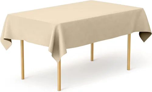 Vista 100 de Pomp - Mantel premium de poliéster con estampado abstracto de 52 x 52 pulgadas cuadradas Tela de fácil cuidado, resistente a arrugas y manchas