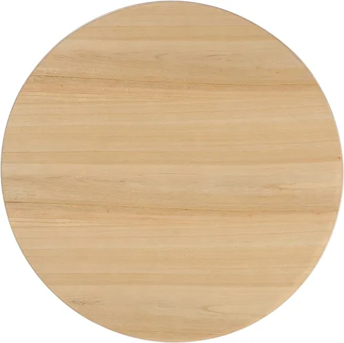 Vista 5 de Evangeline - Mesa auxiliar de madera acabada con superposición de madera sintética (roble natural)