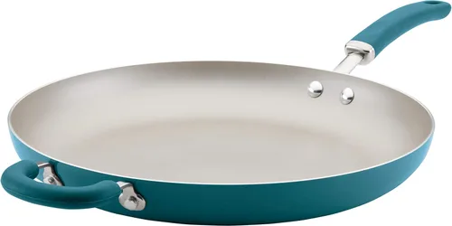 Vista 12 de Rachael Ray Create Delicious - Sartén hondo antiadherente con tapa / Sartén / Cacerola - 9.5 pulgadas, gris