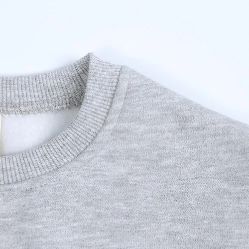 Vista 6 de Sudadera para niños, sudadera de forro polar para bebés Plus Color sólido con brasier (gris, 6-9 meses)