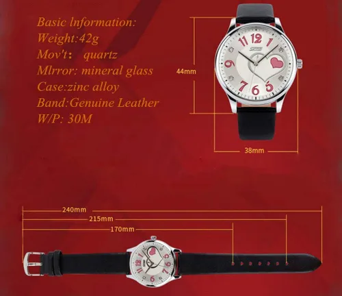 Vista 4 de IJAHWRS Reloj analógico para mujer, reloj de pulsera de cuarzo para mujer, correa de cuero, cara grande, divertido y lindo reloj