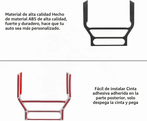 Vista 5 de Linakip Moldura de Panel de Consola Central Compatible con Ford Mustang GT 2015 2016 2017 2018 2019 2020 2021 2022 2023, Moldura de Panel de Aire