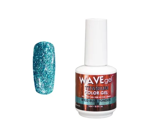 Vista 2 de WAVEGEL - Esmalte de uñas en gel con purpurina, colección Titanio, #28 Twinkle Pink I 0.5 onzas