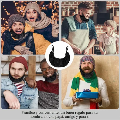 Vista 7 de Eboot Paquete de 3 gorros de satén para barba para hombre, estilo clásico