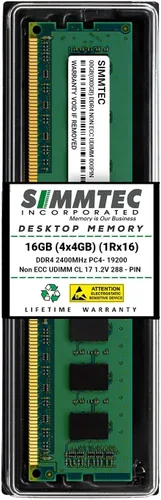 Vista 7 de Simmtec RAM 4GB DDR4 2666MHz DIMM PC4-21300 UDIMM Non-ECC 1.2V CL19 288-Pin Computadora de escritorio RAM módulo de actualización de memoria