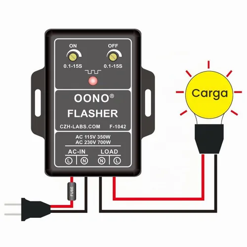 Vista 3 de Módulo Intermitente Parpadeante de 3 Amperios AC 100-240V OONO