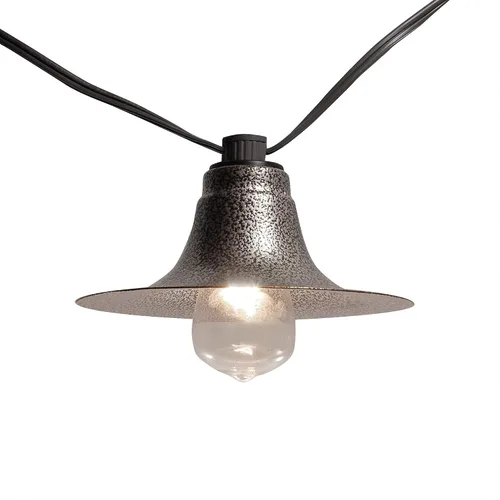 Vista 8 de LumaBase Guirnalda de luces eléctricas para café con 10 pantallas de metal para pistola