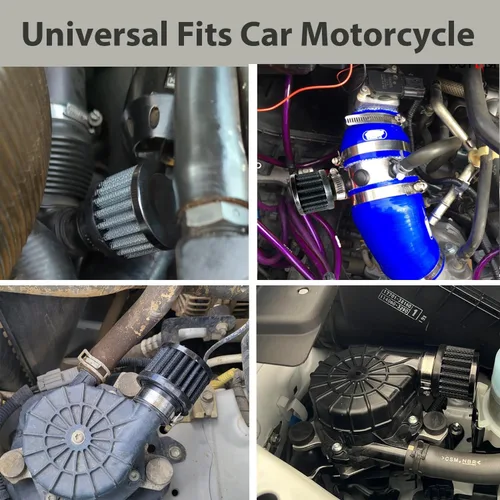 Vista 5 de Filtro de Admisión de Aire – Filtro Respiradero Universal de 1 pulgada, Filtro de Aire Frío Automotriz, Accesorio Limpiador de Respiradero de Aceite