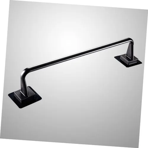 Vista 8 de Uonlytech Toallero negro multiusos para colgar en la pared, estantes para colgar toallas de mano, estante para toallas de dormitorio universitario