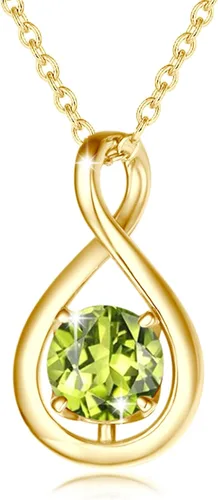 Vista 12 de FANCIME Dainty Infinity Birthstone Necklaces Sterling Silver Pendant abr-04