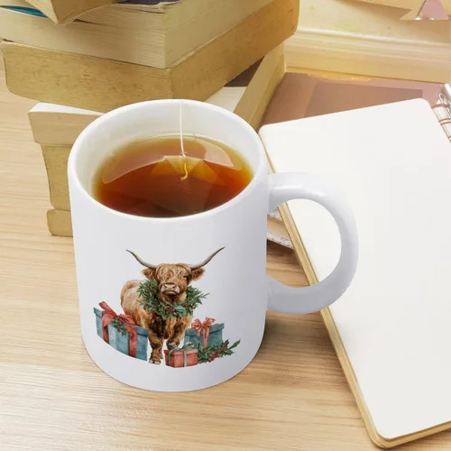 Vista 4 de Coffee Cups Ceramic Highland Cow Mug Mothers Day Gifts For Mom Highland Cow Gifts Personalized Gifts for Birthday Mother's Day Christmas