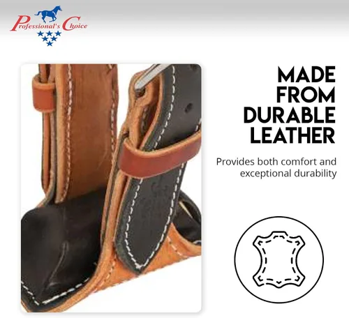 Vista 4 de Professional's Choice The Dare Cribbing Control Collar Protección de cuero duradero para caballos Ajuste ajustable totalmente reversible
