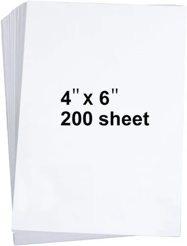 Vista 7 de 100 hojas de cartulina blanca de 4" x 6", hojas de cartulina gruesa, papel de invitación en blanco, tarjetas de felicitación imprimibles, cubierta