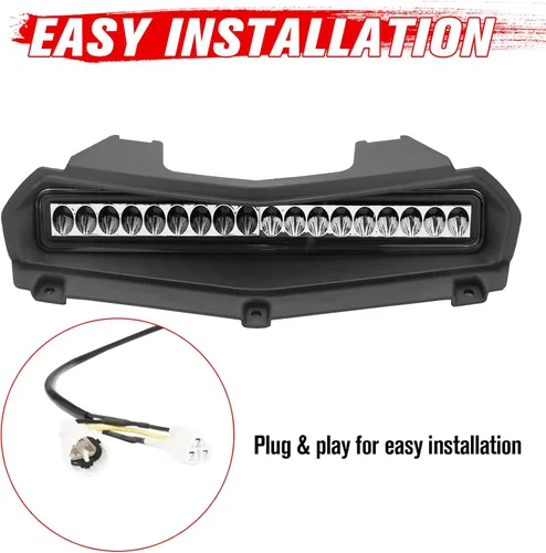 Vista 3 de A & UTV PRO Luz LED de Scoop de Capó para Yamaha Wolverine RMAX 1000 RMAX2/RMAX4 2021 2022 2023 2024 2025, Barra de Luz Auxiliar Delantera