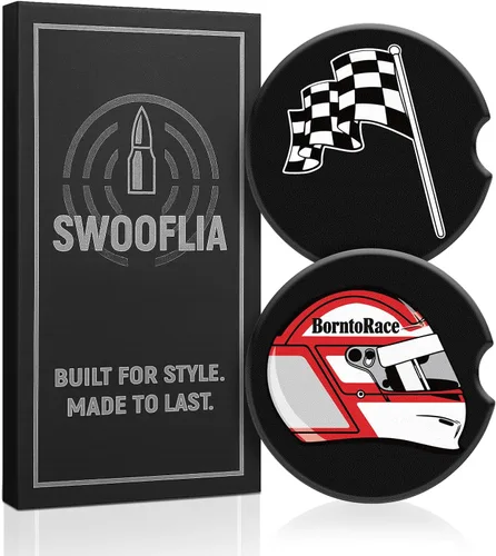 Vista 13 de Swooflia Posavasos para automóvil para hombres - Anatomía de un atril de cerámica para portavasos de automóvil, alfombrilla absorbente genial