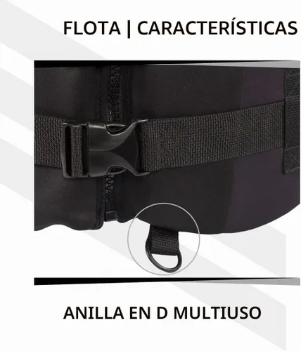 Vista 5 de Jetpilot Chaleco salvavidas de neopreno Fleet doble aprobado por la Guardia Costera PFD (Negro, L/XL)
