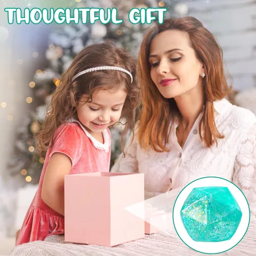 Vista 7 de Cubo de estrés Squishy Bolas de estrés para adultos y niños, bola antiestrés de azúcar blanda de hielo, juguetes sensoriales antiestrés de elevación