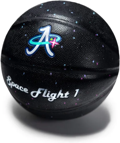 Vista 4 de Space Flight 1 - Pelota de baloncesto oficial, pelota de juego de cuero; cancha para interiores y exteriores, tamaño 7, 29.5 pulgadas para adulto