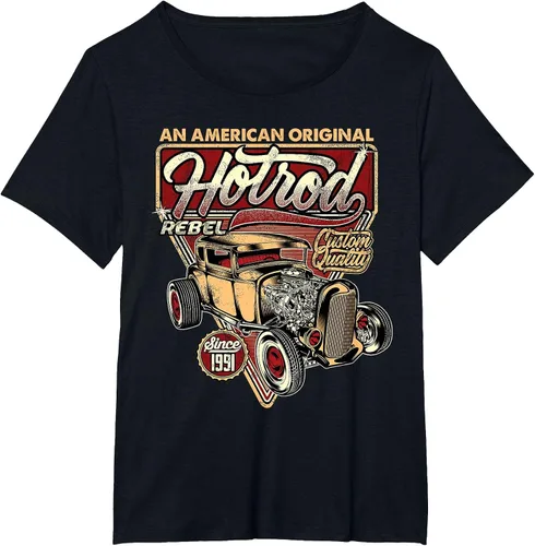 Vista 96 de Camiseta vintage Hot Rod Speed and Power para hombre Asphalt Grey