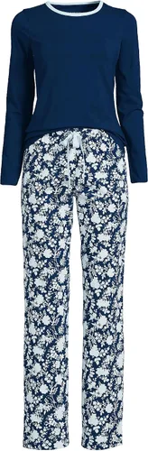Vista 5 de Lands' End Women's Knit Pajama Set Long Sleeve T-Shirt and Pants
