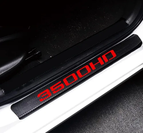Vista 4 de MAXDOOL - Protector reflectante para umbral de puerta de automóvil, 4 unidades, color Sierra 2500HD 4D Carbon Fiber Sticker Decoration Door Entry