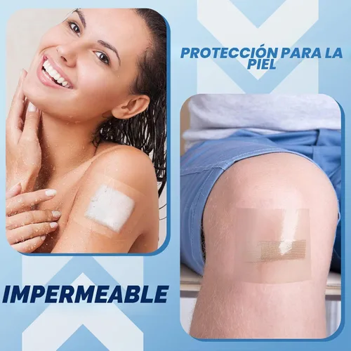 Vista 5 de BBTO Cinta adhesiva impermeable transparente para vendaje, 2 x 394 pulgadas