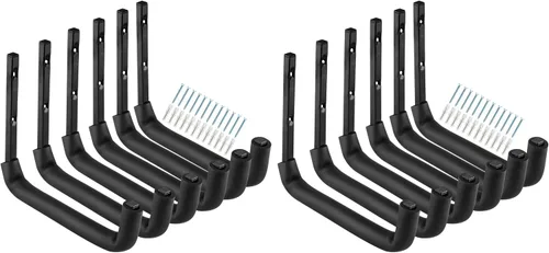 Vista 9 de Gancho de almacenamiento de garaje, colgador de utilidad resistente de montaje en pared de 6.3 pulgadas