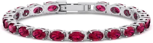 Vista 3 de Silver Smile 925 Sterling Silver Gemstone Bracelets for Women and GirlsAttractive Tennis Bracelet in 7.25" Length with Secure Lock Comes in a Suede