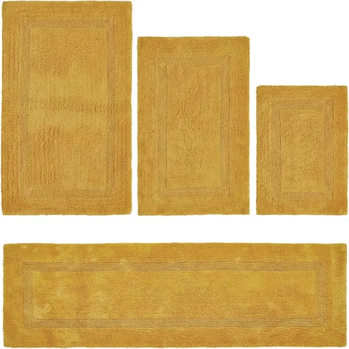 Vista 452 de Better Trends - Juego de 2 alfombras de baño 100% algodón, extra suaves, con borlas, de 17" x 24", alfombra de baño superabsorbente y reversible