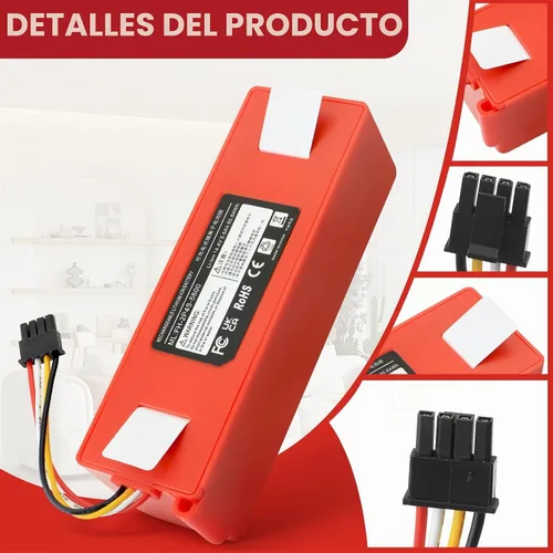 Vista 3 de Batería de repuesto para Roborock Q7+ Q5+ Q5 Q7 Max/Max+/Plus/Pro+ S70 S50 Roborock S8 S7 S4 S5 S6 S7+ S8+ Plus/Pro Ultra/MaxV/MaxV Ultra S55 S60