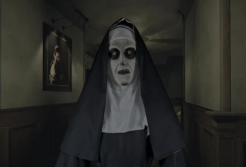Vista 5 de Máscara de monja, máscara de disfraz de monja de cabeza completa para accesorios de fiesta de Halloween