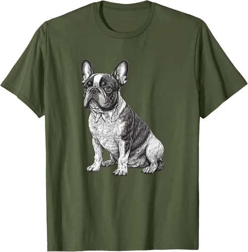 Vista 5 de Divertida camiseta francesa Bulldog francés en blanco y negro, Negro