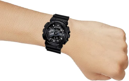 Vista 7 de Casio G-Shock Ana-digi World Time Reloj para hombre con esfera negra #GA110-1B, Negro