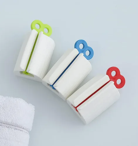 Vista 3 de AKOAK 3 tubos manuales de pasta de dientes para apretar, reutilizables, multifuncionales, dispensador de pasta de dientes, accesorios de baño