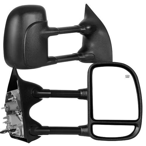 Vista 9 de YITAMOTOR - Espejos retrovisores de remolque compatibles con Ford F250, F350, F450, F550, Super Duty 1999-2016, Ford Excursion 2001-2005, juego