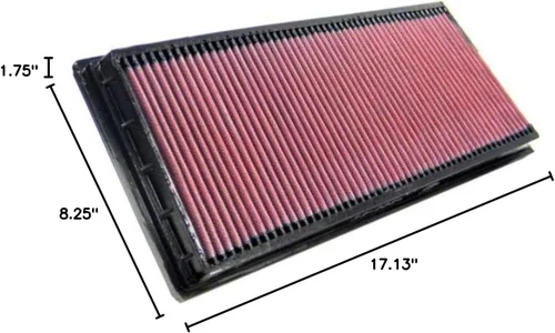 Vista 2 de K&N Filtro de aire del motor: Aumente la potencia y la aceleración, lavable, Premium, Filtro de aire de repuesto para automóvil: compatible