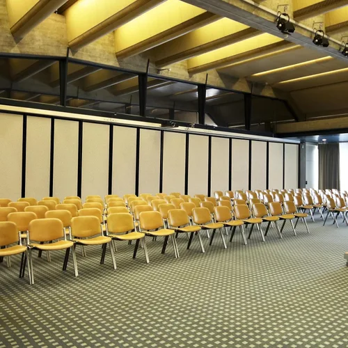 Vista 6 de Room Partition 2.0 Versión de actualización,6'L* 6'7"H,3 Panel, Beige Freestanding Rolling Dividers with Wheels,Office privacy screen Divider Wall