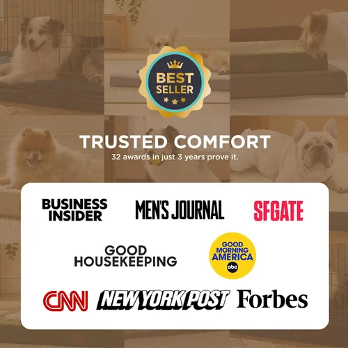 Vista 6 de Bedsure - Cama ortopédica pequeña para perros chicos, impermeable, con funda extraíble lavable, tapete de espuma con forma de huevera para mascotas