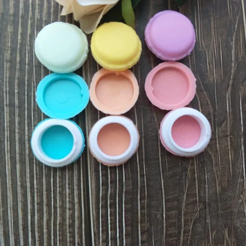 Vista 8 de Estuche colorido de macarrón, caja de almacenamiento de joyas de macarrón, caja de almacenamiento portátil de viaje para dulces, macarrón, caja
